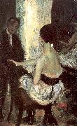 Glackens, William James Seated Actress with Mirror china oil painting reproduction